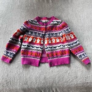Boden Kids Sweater in Pink, Orange, and White
